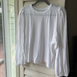 THE GREAT. White Long Sleeve Top